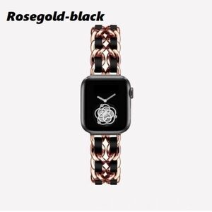 Rosegold-Black Women's Apple Watch Band (40mm)